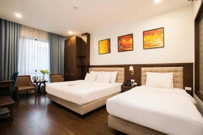 Deluxe tweepersoonskamer met 2 bedden — Western Hanoi Boutique Hotel